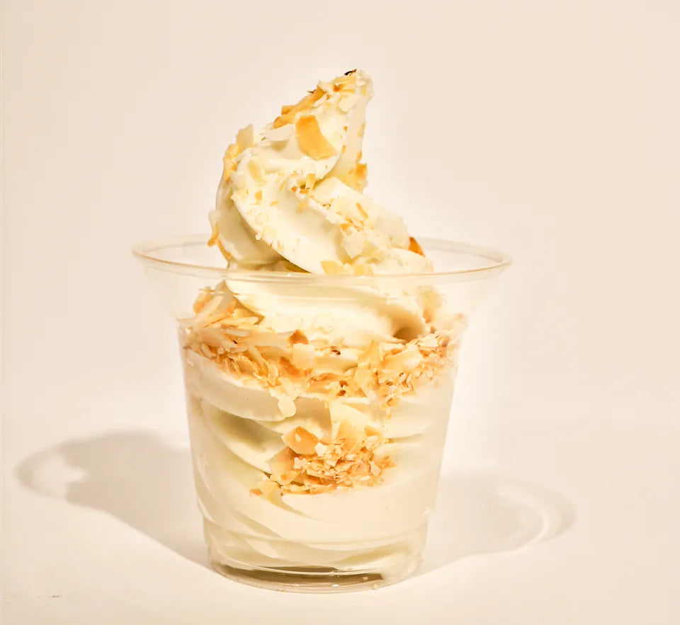 affo coconut soft-serve served straight